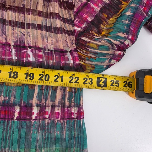 Ramy Brook Vance Button Up Striped Top Womens Large Ballon Sleeve Feminine - Picture 7 of 8